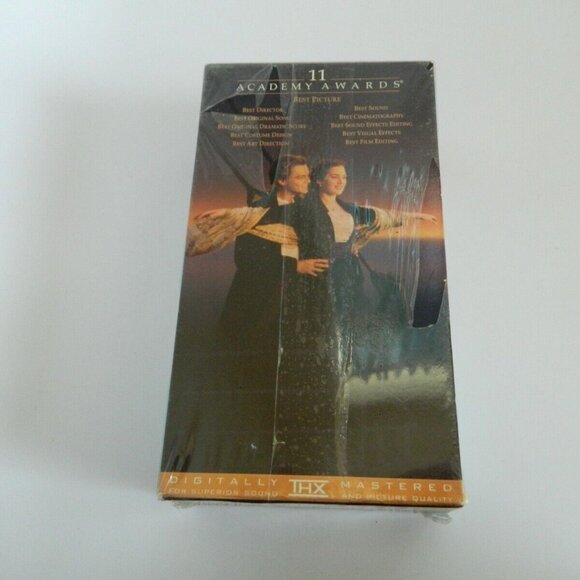 Titanic NEW Old Stock VHS 2 Tape Box Set THX Digitally Mastered NEW Sealed - Picture 2 of 4